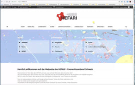 Neue Webseite für HEFARI Schweizer Fasnachtsverband