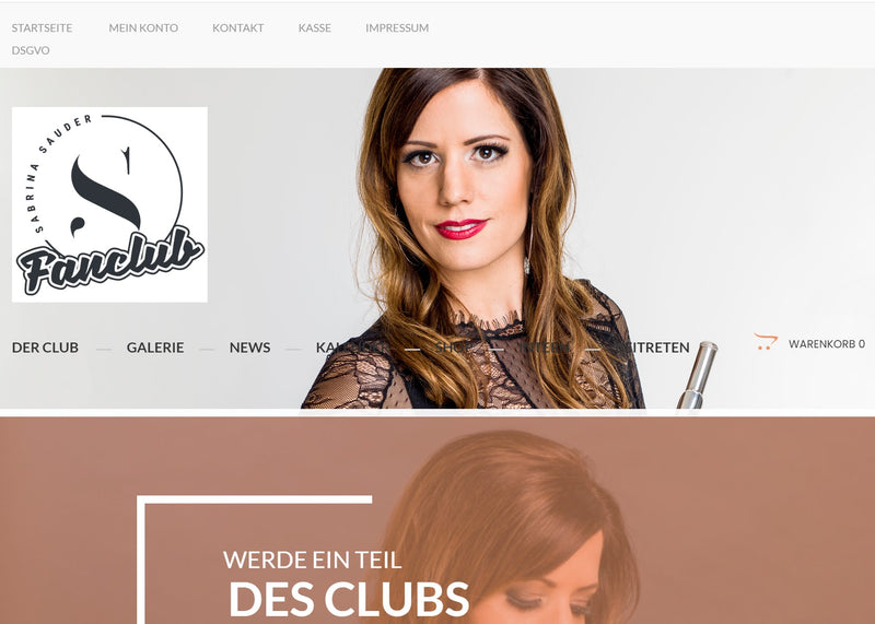 Neue Webseite für Fanclub von Sabrina Sauder