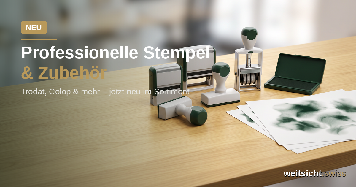 Neu bei weitsicht.swiss: Professionelle Stempel & Zubehör
