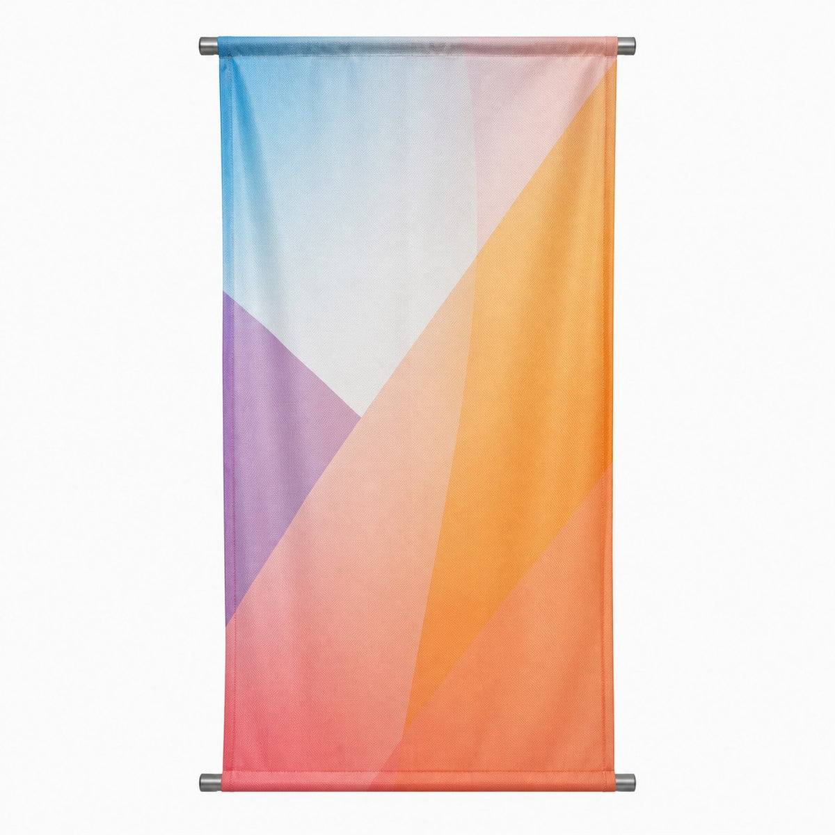 Nachhaltiges Textilbanner, 4/0-farbig bedruckt, Hohlsaum links und rechts (Durchmesser Hohlsaum 3,0 cm)