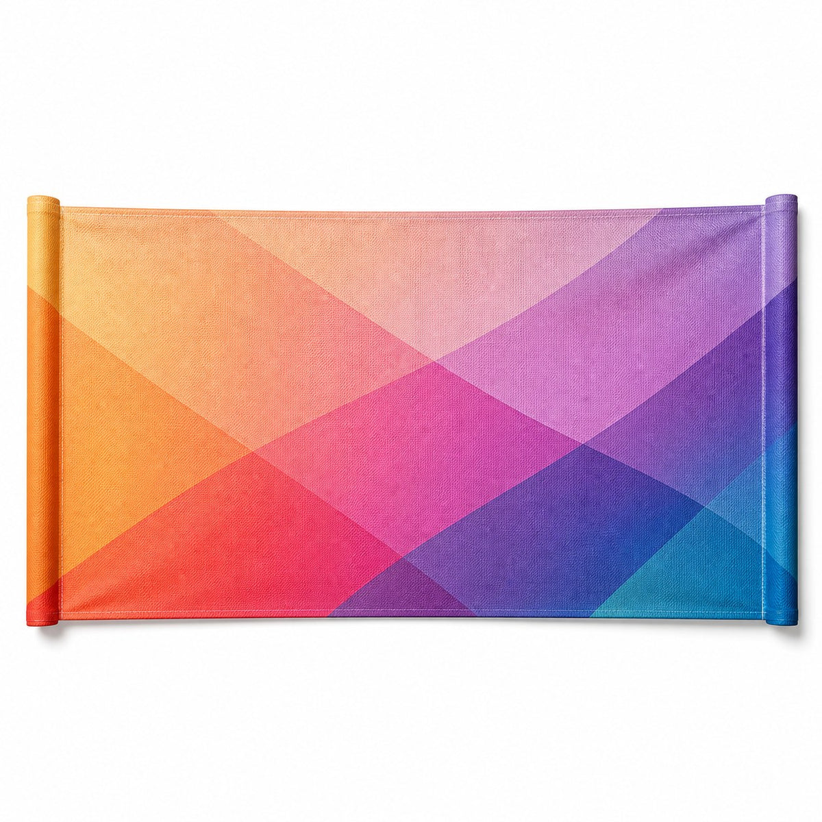 Nachhaltiges Textilbanner, 4/0-farbig bedruckt, Hohlsaum links und rechts (Durchmesser Hohlsaum 6,0 cm)