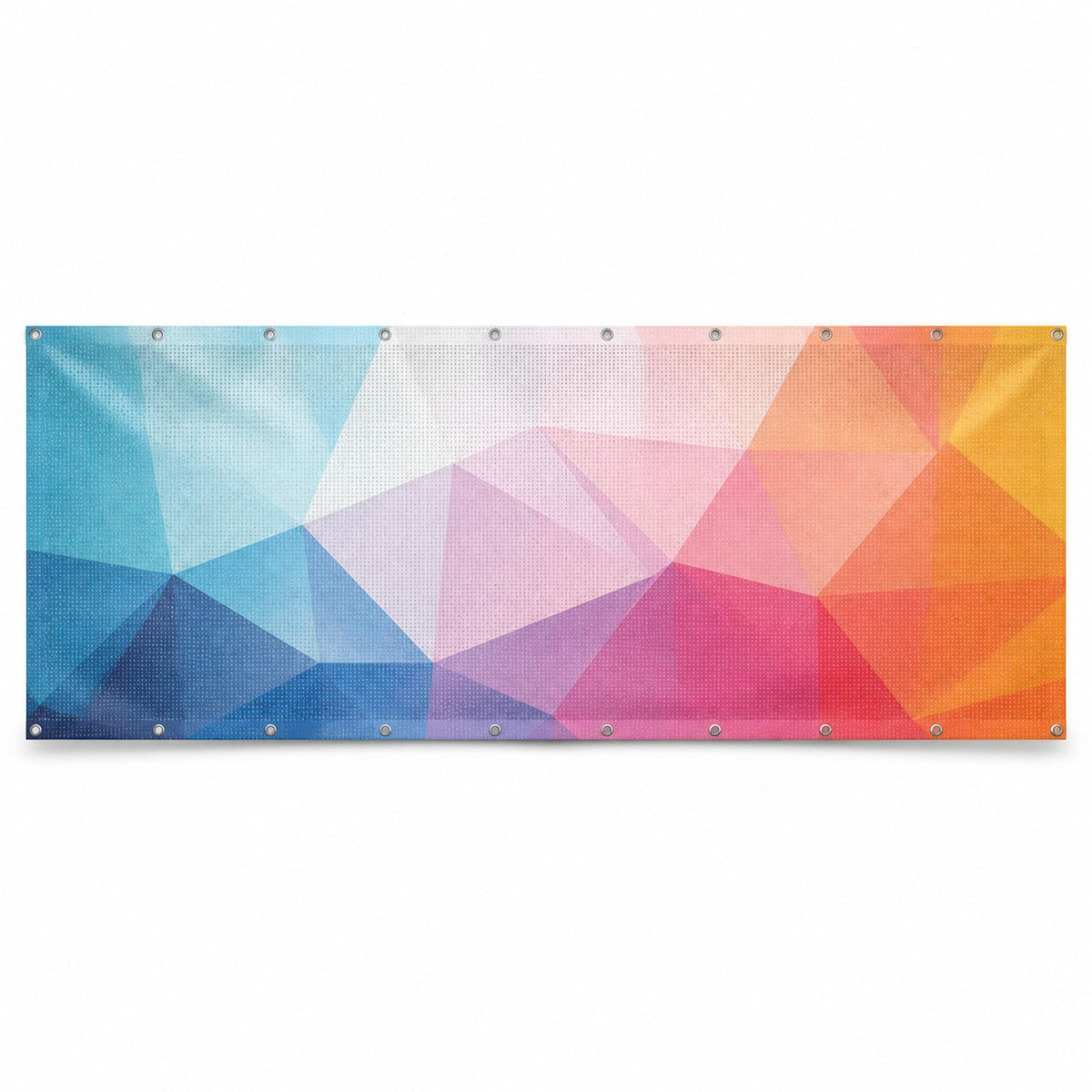 Baugerüstbanner mit Ösen im Abstand von 50 cm oben und unten