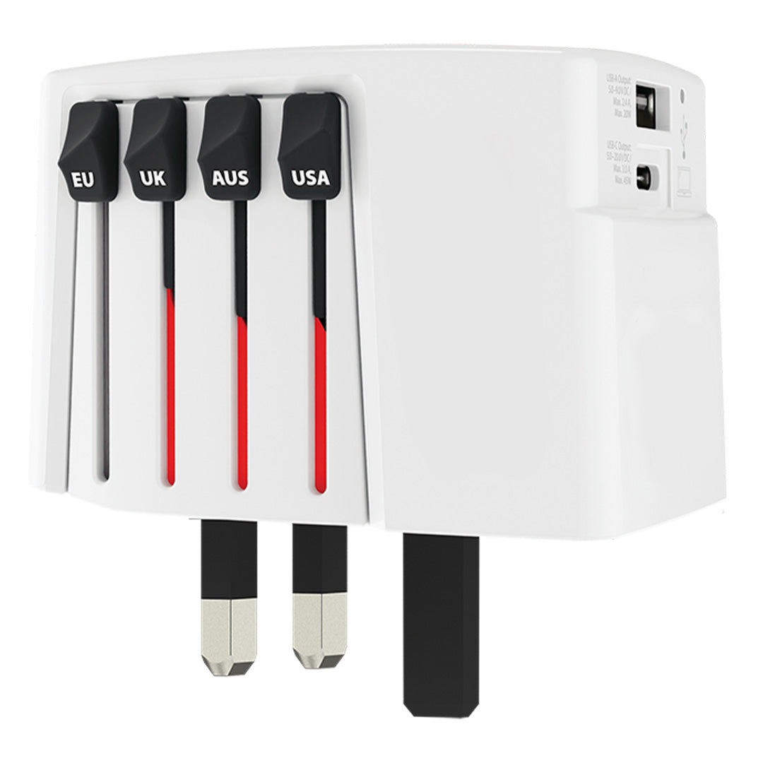 WORLD USB CHARGER AC - Weiss