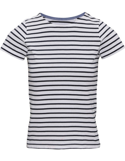 Damen Marinière Kurzarm T-Shirt – Bild 3