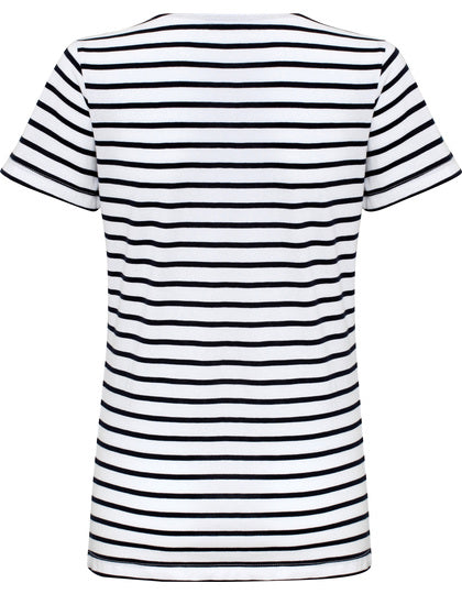 Damen Marinière Kurzarm T-Shirt – Bild 4