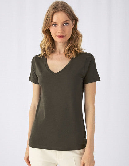 Damen V-Ausschnitt T-Shirt aus Bio-Baumwolle – Bild 7
