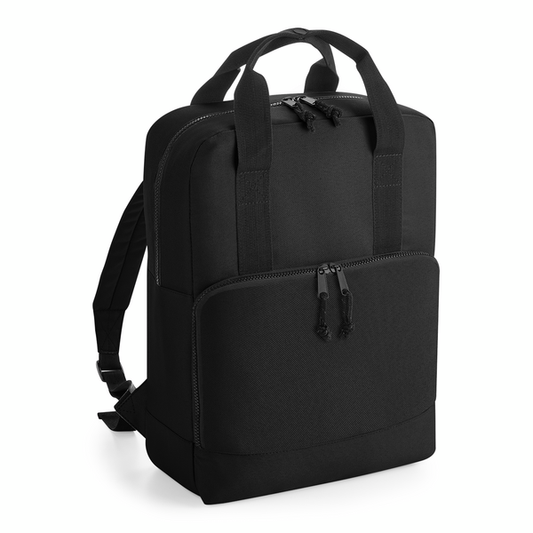 Recycled Twin Handle Cooler Backpack in Front - bedruckbar und bestickbar