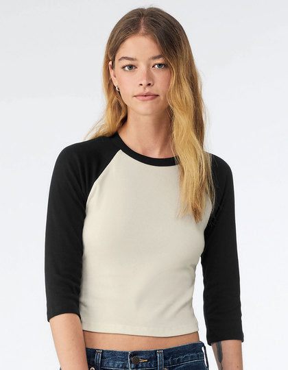 BL1200 Women´s Micro Rib 3/4 Raglan Baby Tee – Bild 9