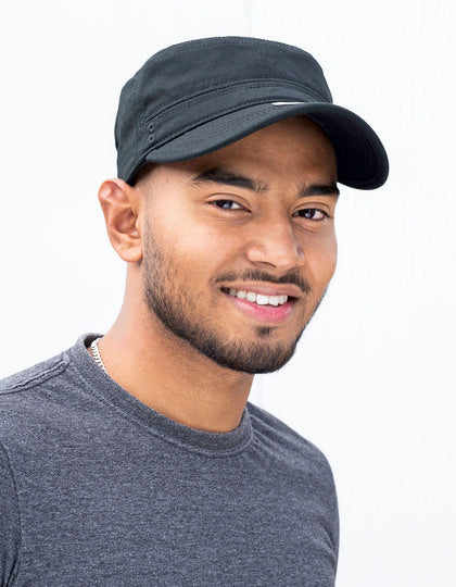 Organic Cotton Army Cap Washed – Bild 5
