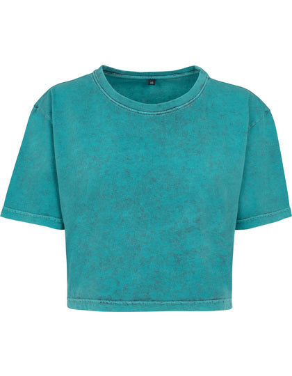 BY054 Ladies´ Acid Washed Cropped Tee – Bild 5