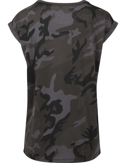 BY112 Ladies´ Camo Extended Shoulder Camo Tee – Bild 5