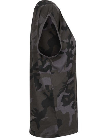 BY112 Ladies´ Camo Extended Shoulder Camo Tee – Bild 6