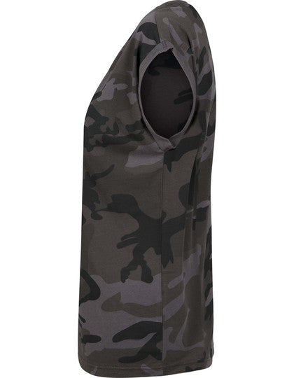 BY112 Ladies´ Camo Extended Shoulder Camo Tee – Bild 7