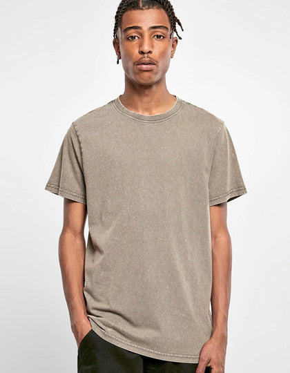 Acid Washed Round Neck Tee – Bild 8