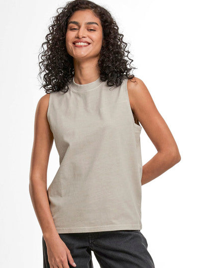 BY429 Ladies Vintage Washed Sleeveless Tee – Bild 5