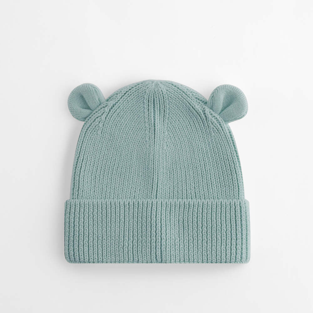 Organic Baby Bear Beanie in Detail 3 - bedruckbar und bestickbar