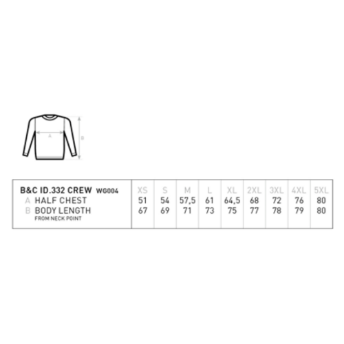 ID.332 Crew Sweatshirt in Detail 3 - bedruckbar und bestickbar