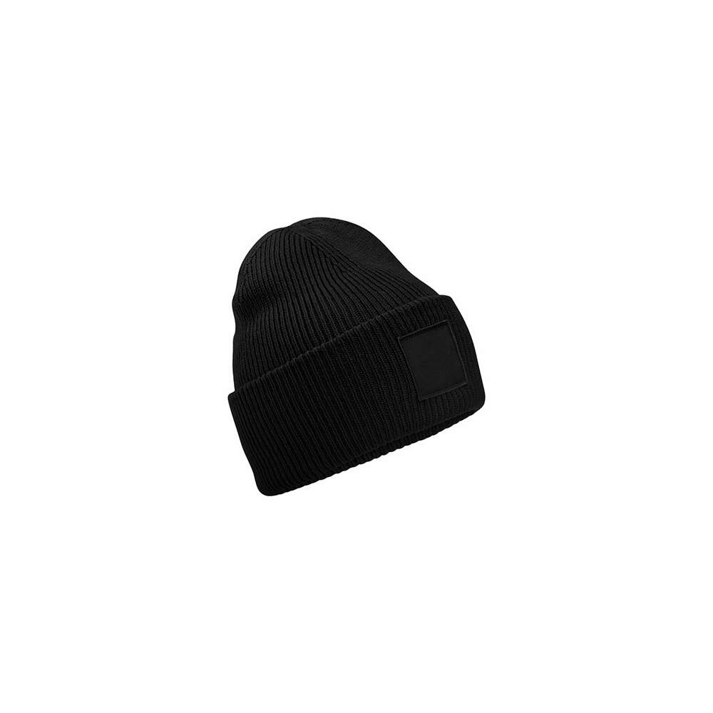 Deep Cuffed Tonal Patch Beanie in Detail 5 - bedruckbar und bestickbar