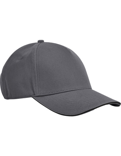 EarthAware® Classic Organic Cotton 5 Panel Cap mit Sandwich-Schirm – Bild 8