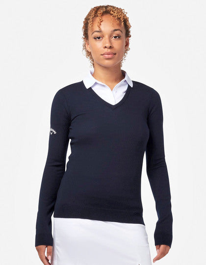 Damen V-Neck Merino Pullover – Bild 4