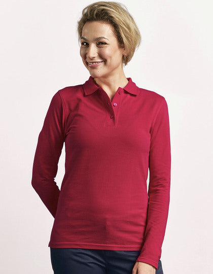 E4605 Women´s Heavy Polo Long Sleeve – Bild 8