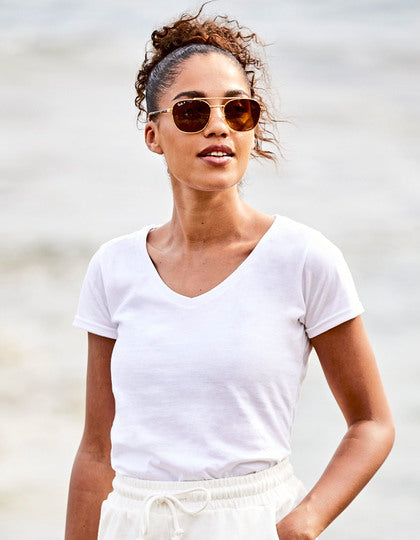 F274 Ladies´ Iconic 150 V Neck T – Bild 10