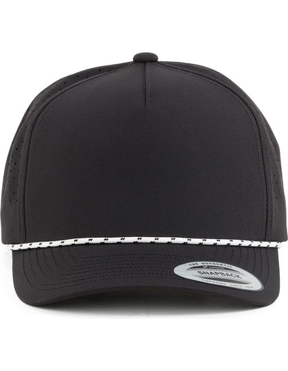 5-Panel Snapback Cap mit Perforationen und geflochtener Kordel – Bild 4