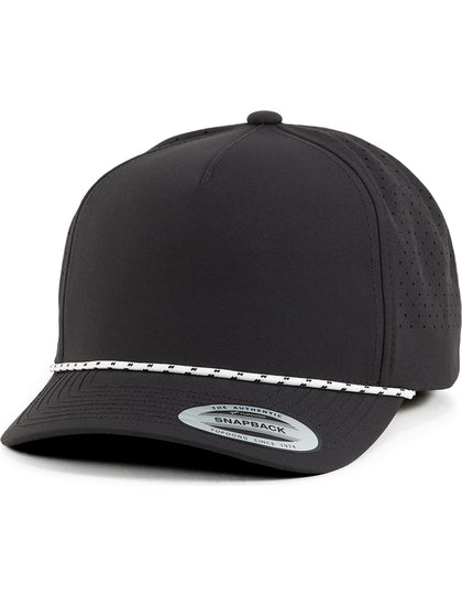 5-Panel Snapback Cap mit Perforationen und geflochtener Kordel – Bild 7
