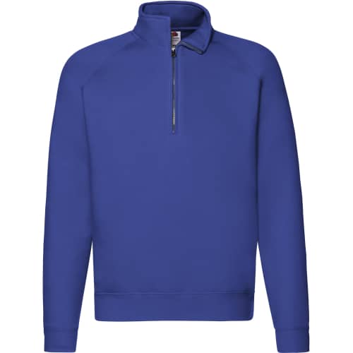 Premium Zip Neck Raglan Sweat in Front - bedruckbar und bestickbar