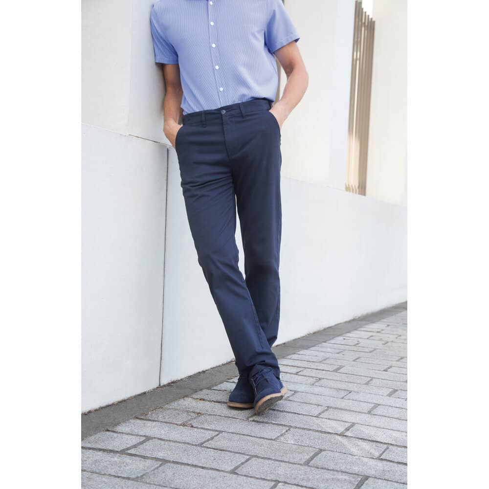 Men`s Stretch Chino with Flex Waistband in Rueckseite - bedruckbar und bestickbar