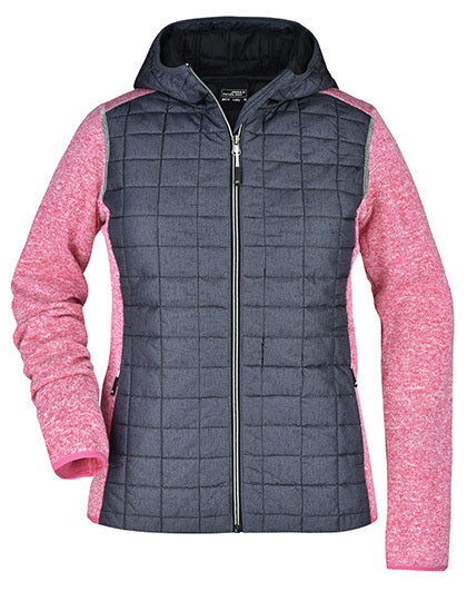 Pink meliert / Anthrazit meliert
