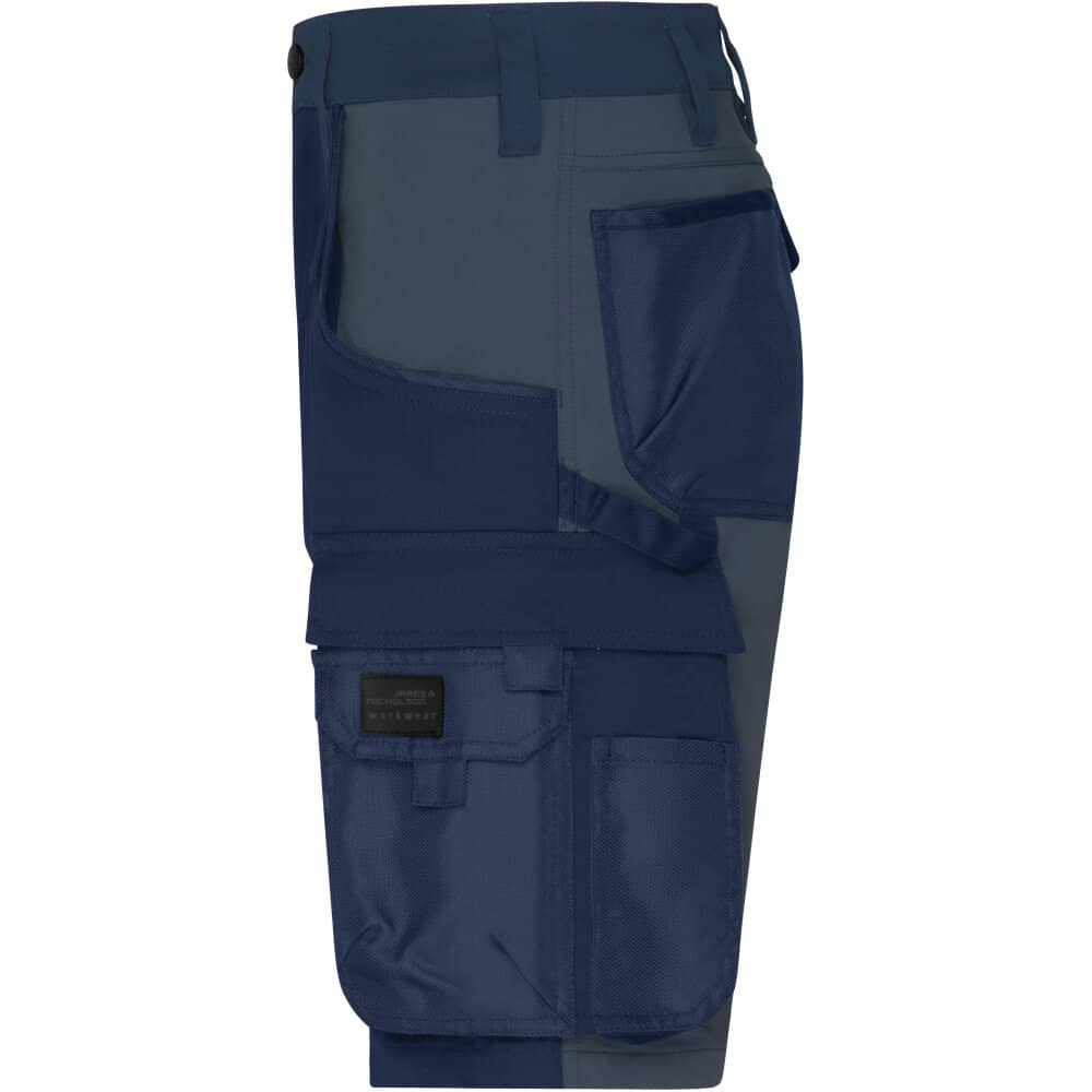 Workwear Stretch-Bermuda Slim Line in Detail 3 - bedruckbar und bestickbar