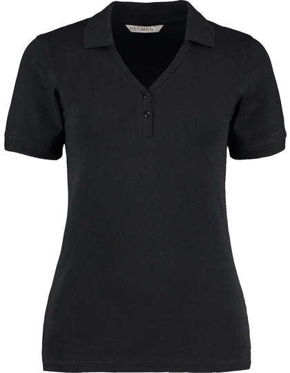 Regular Fit Comfortec® V Neck Polo – Bild 4