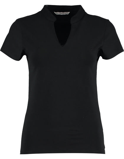 Damen Regular Fit Top mit Stehkragen – Bild 4