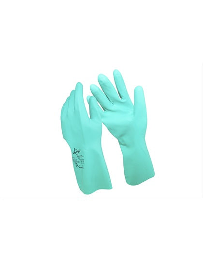 Nitrilhandschuhe velourisiert, Grün – Bild 2