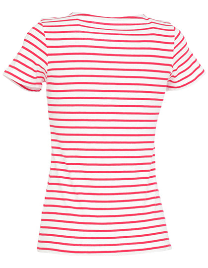 L01399 Women´s Round Neck Striped T-Shirt Miles – Bild 5