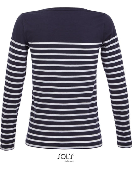 L03100 Women´s Long Sleeve Striped T-Shirt Matelot – Bild 6