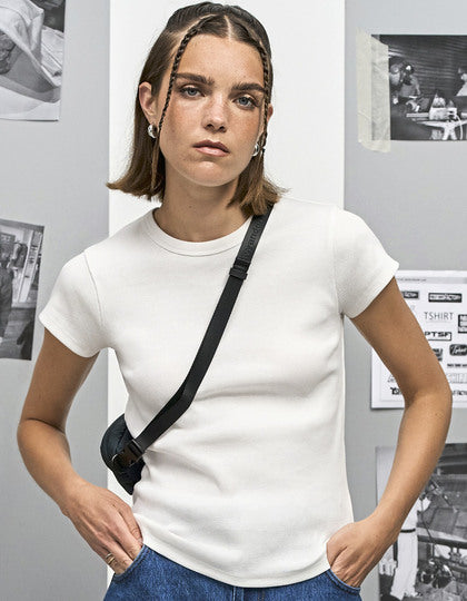 L04814 Women´s Ribbed T-Shirt Sara – Bild 5