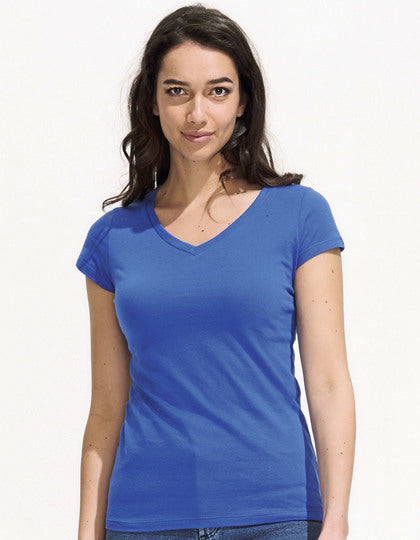 L156 Women´s V-Neck-T-Shirt Moon – Bild 13