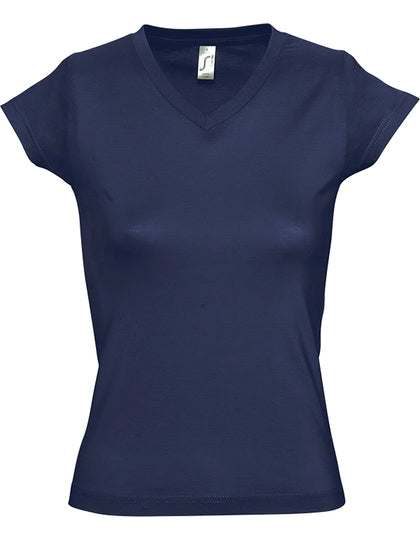 L156 Women´s V-Neck-T-Shirt Moon – Bild 12