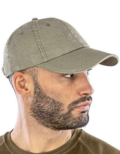 Washed Fine Line Cotton Cap mit Sandwich-Schirm – Bild 6