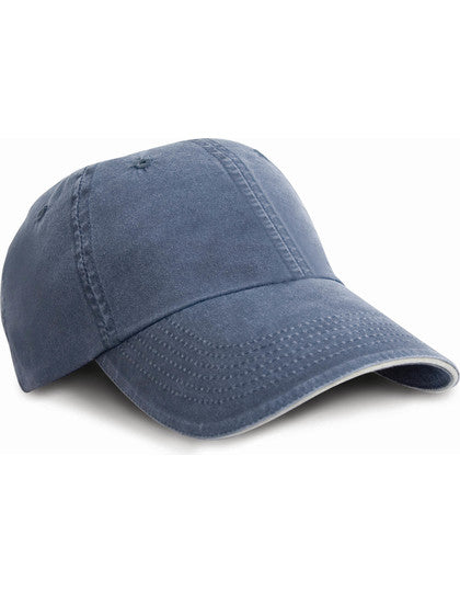Washed Fine Line Cotton Cap mit Sandwich-Schirm – Bild 4