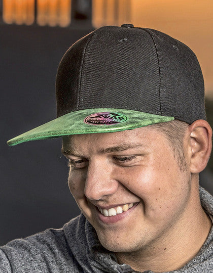 Bronx Flat Glitter Peak Snapback Cap – Bild 7