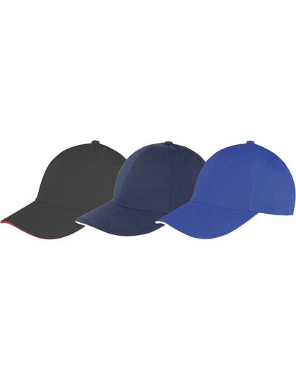 Memphis Brushed Cotton Low Profile Sandwich Peak Cap – Bild 7