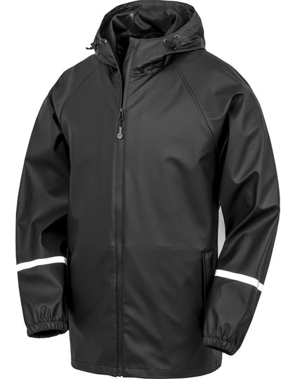 Prism PU wasserdichte Jacke mit reflektierenden Streifen und recyceltem Rückenteil – Bild 4
