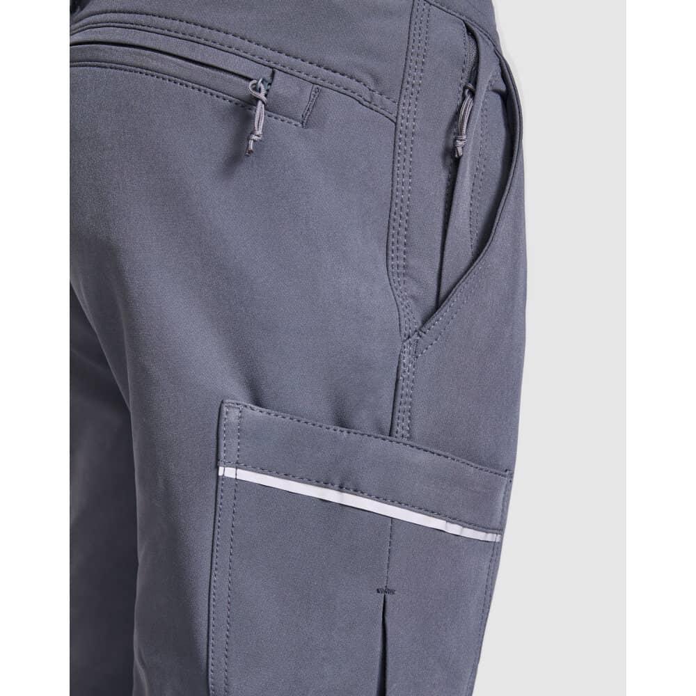 Multi-pocket Stretch Work Trousers Wall in Detail 5 - bedruckbar und bestickbar