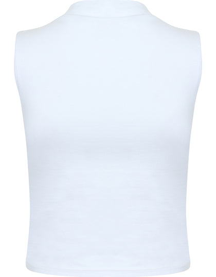 Damen High Neck Crop Vest – Bild 5