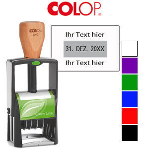 Colop Classic Textstempel mit stabilem Metallgehäuse für den professionellen Einsatz