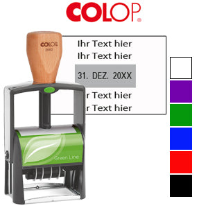 Colop Classic Textstempel mit stabilem Metallgehäuse für den professionellen Einsatz