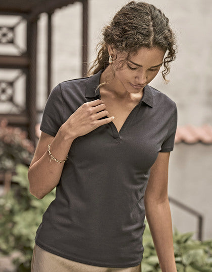 TJ1409 Women´s Luxury Stretch V-Neck Polo – Bild 5